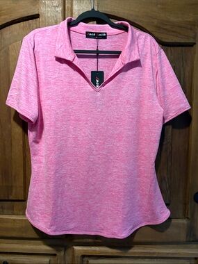 Jack Smith Women’s Heathered Pink Short-Sleeve V-Collar Tee